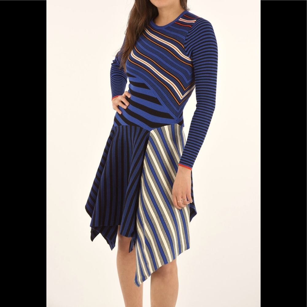 Opening Ceremony Striped Long Sleeve Dress, size large